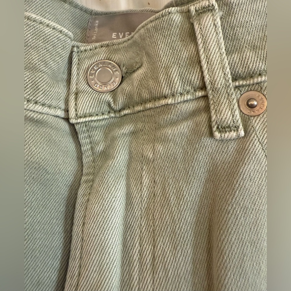 Everlane The Way-High Jean Organic Cotton Sage Green -   Size 24 Tall - Picture 4 of 8